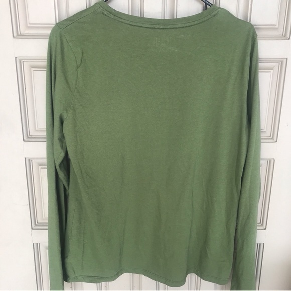 Time And Tru olive green, small, long sleeve stretch T-shirt - Picture 2 of 6